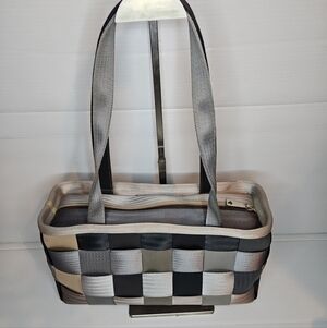 Harveys Original Seatbelt Shoulder Handbag Multi Gray Double Strap Medium USA